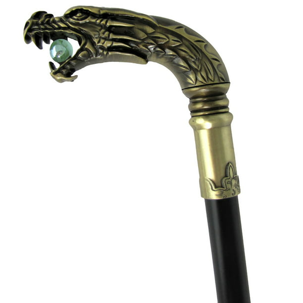 Nickle finish style handle Dragon Head HANDLE FOR WALKING STICK/ CANE HANDMADE